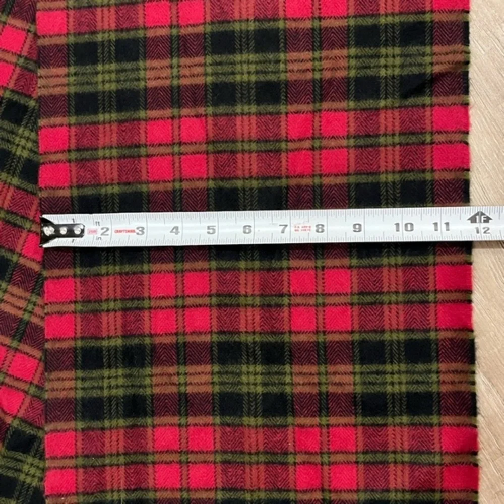 Classic Red and Black Cashmere Tartan Scarf Made in England